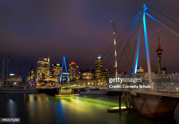 auckland in evening colours - cornelia stock pictures, royalty-free photos & images