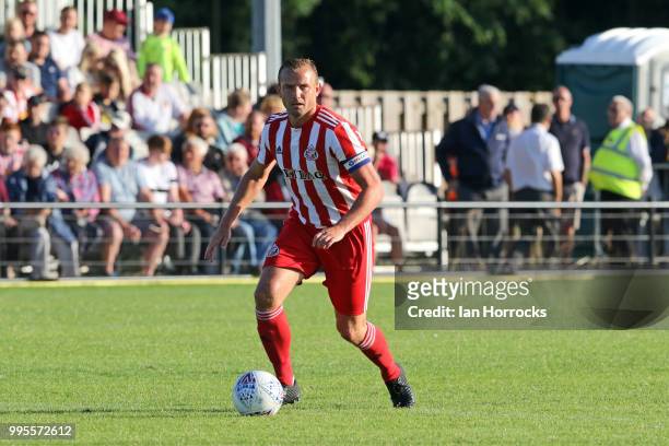 Lee Cattermole of Sunderland controls the ball during a pre-season friendly game between Darlington FC and Sunderland AFC at Blackwell Meadows on...