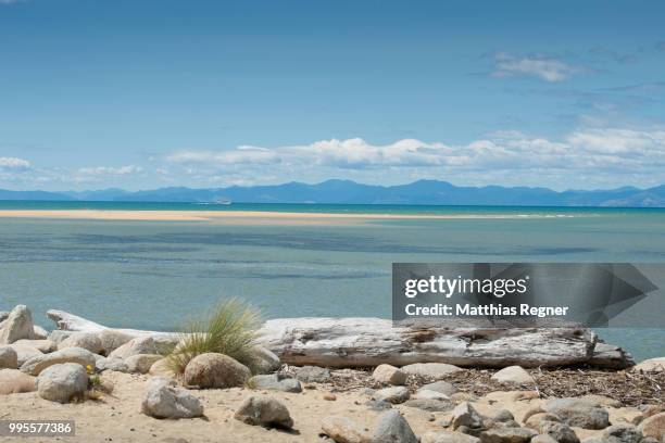 wonderful abel tasman sea view - tasman sea stock pictures, royalty-free photos & images