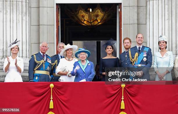 Prince Charles, Prince of Wales, Prince Andrew, Duke of York, Camilla, Duchess of Cornwall, Queen Elizabeth II, Meghan, Duchess of Sussex, Prince...