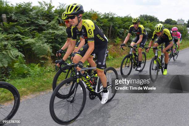 Mikel Nieve of Spain and Team Mitchelton-Scott / Jack Bauer of New Zealand and Team Mitchelton-Scott / during the 105th Tour de France 2018, Stage 4...