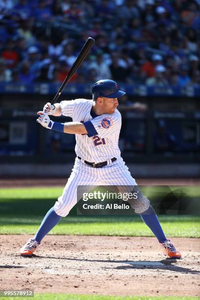 Todd Frazier of the New York Mets bats against the Tampa Bay Rays during their game at Citi Field on July 7, 2018 in New York City.