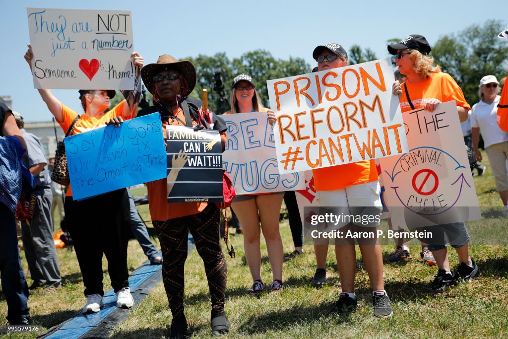 Bipartisan Group Of Senators Join Rally For Prison Reform At U.S. Capitol