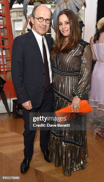 Jean-Marc Loubier and Hedieh Khakbaz Loubier attend a cocktail reception hosted by Delvaux and British Vogue to celebrate Delvaux's New Bond Street...