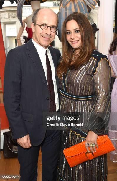Jean-Marc Loubier and Hedieh Khakbaz Loubier attend a cocktail reception hosted by Delvaux and British Vogue to celebrate Delvaux's New Bond Street...