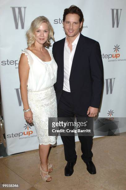 Jennie Garth and her husband Peter Facinelli arrive at the Step Up Women's Network 2010 Inspiration Awards at The Beverly Hilton hotel on May 14,...