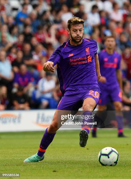 Adam Lallana of Liverpool during the pre-season friendly match between Tranmere Rovers and Liverpool at Prenton Park on July 10, 2018 in Birkenhead,...