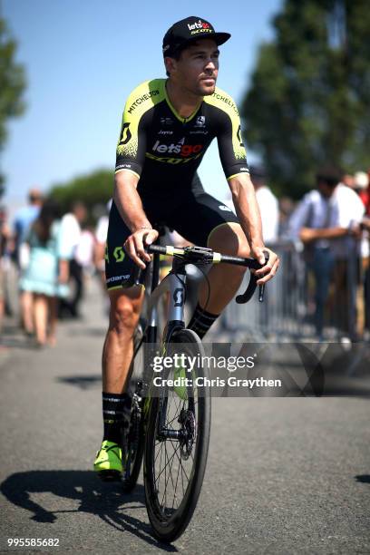 Start / Jack Bauer of New Zealand and Team Mitchelton-Scott / during the 105th Tour de France 2018, Stage 4 a 195km stage from La Baule to Sarzeau /...