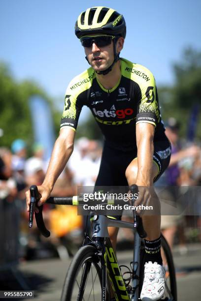 Mikel Nieve of Spain and Team Mitchelton-Scott / rides to the start during stage four of the 105th Tour de France 2018, a 195km stage from La Baule...