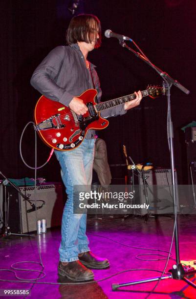 Anton Newcombe of Brian Jonestown Massacre performs on stage at Shepherds Bush Empire on May 14, 2010 in London, England.