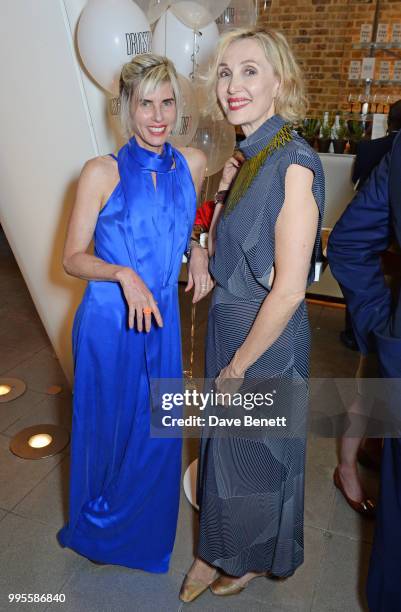 Brooke Metcalfe and Allegra Hicks attend the launch party for the inaugural Issue of "Drugstore Culture" at Chucs Serpentine on July 10, 2018 in...