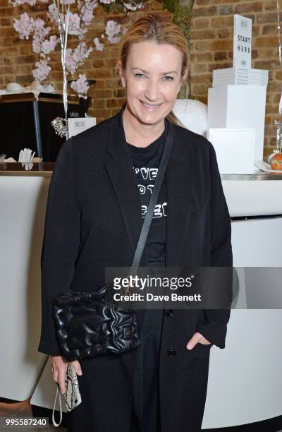 Anya Hindmarch attends the launch party for the inaugural Issue of "Drugstore Culture" at Chucs Serpentine on July 10, 2018 in London, England.