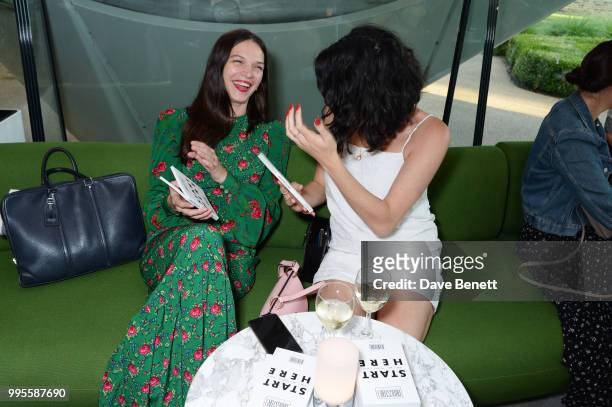 Anna Brewster and Ella Toal-Gangar attend the launch party for the inaugural Issue of "Drugstore Culture" at Chucs Serpentine on July 10, 2018 in...