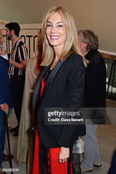 Kim Hersov attends the launch party for the inaugural Issue of "Drugstore Culture" at Chucs Serpentine on July 10, 2018 in London, England.