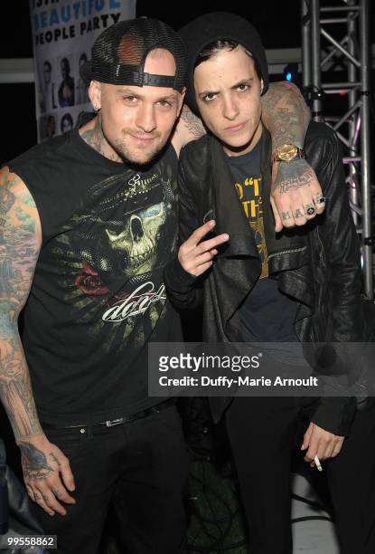 Benji Madden and Samantha Ronson attend Paper Magazine 13th Annual Beautiful People Issue Celebration at The Standard Hotel on May 13, 2010 in Los...