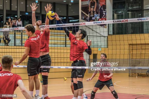 Masahiro Yanagida in action at an open training session of German Bundesliga volleyball club Bisons Buehl in Buehl, Germany, 26 September 2017....