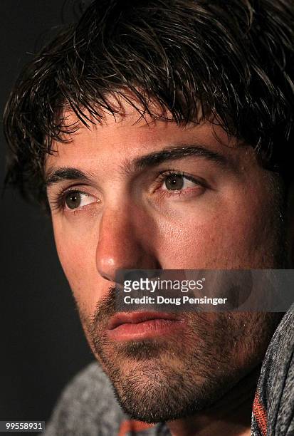 Fabian Cancellara of Switzerland and riding for Saxo Bank looks on during a press conference prior to the 2010 Tour of California at the Sacramento...