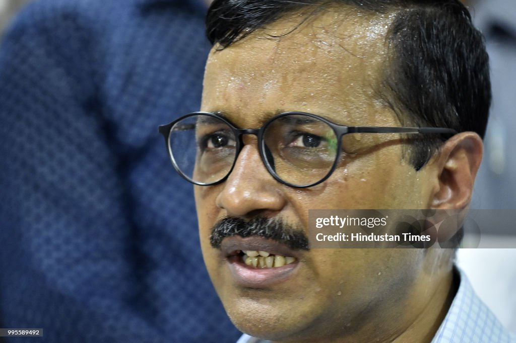 Delhi Chief Minister Arvind Kejriwal Under Construction Coronation Sewage Treatment Plant In Burari