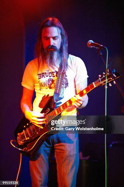 Ripley Johnson of Wooden Shjips performs on stage during day one of Pavement Curated All Tomorrow's Parties Festival at Butlins Holiday Centre on May...