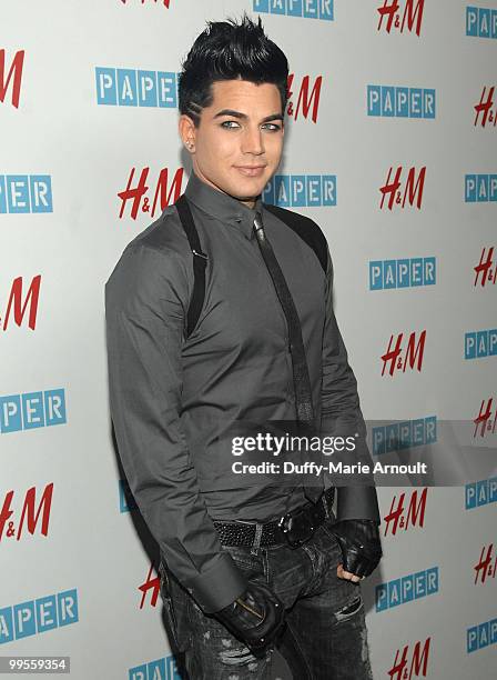 Singer Adam Lambert attends Paper Magazine 13th Annual Beautiful People Issue Celebration at The Standard Hotel on May 13, 2010 in Los Angeles,...