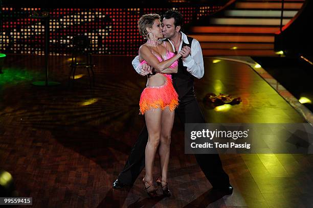 Sylvie van der Vaart and Christian Baerens perform during the 'Let's Dance' TV show at Studios Adlershof on May 14, 2010 in Berlin, Germany.