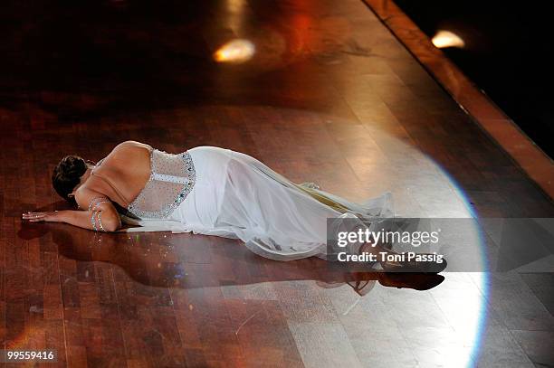 Sophia Thomalla perform during the 'Let's Dance' TV show at Studios Adlershof on May 14, 2010 in Berlin, Germany.