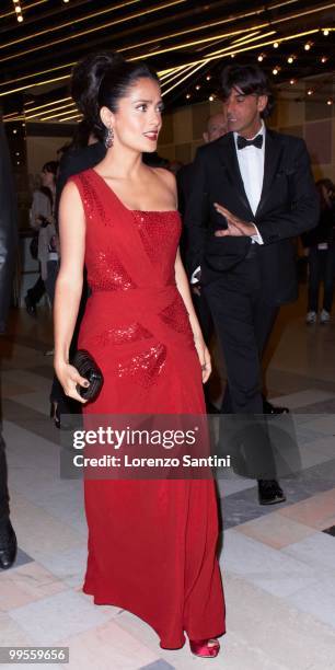 Salma Hayek and Francois-Henri Pinault attend the 'Il Gattopardo' premiere held at the Palais des Festivals of Cannes on May 14, 2010 in Cannes,...