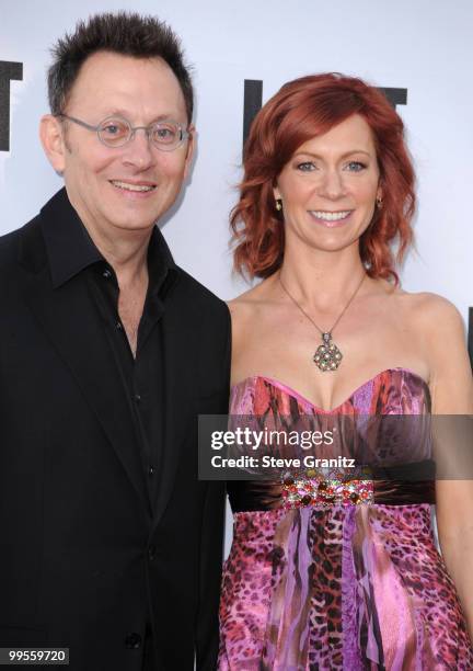 Michael Emerson and Carrie Preston attends the "Lost" Live Final Celebration at Royce Hall, UCLA on May 13, 2010 in Westwood, California.