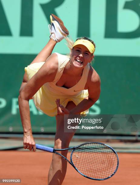 Maria Sharapova of Russia in action during day 12 of the French Open at Roland Garros Stadium in Paris on June 2, 2011.