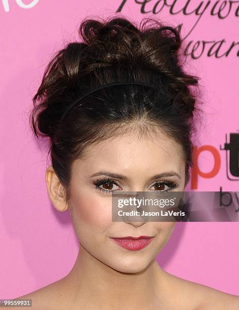 Actress Nina Dobrev attends the 12th annual Young Hollywood Awards at The Wilshire Ebell Theatre on May 13, 2010 in Los Angeles, California.