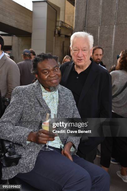 Yinka Shonibare and Michael Craig-Martin attend the Hayward Gallery's 50th anniversary party at The Hayward Gallery, Southbank Centre, on July 10,...