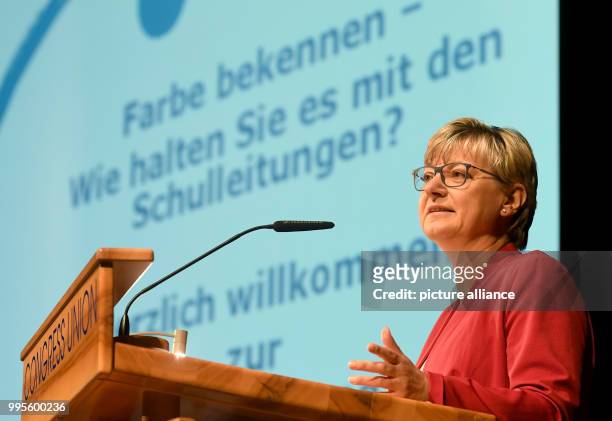Lower Saxony's Minister of Education Frauke Heiligenstadt speaks at the autumn meeting of the principals' association of Lower Saxony in Celle,...