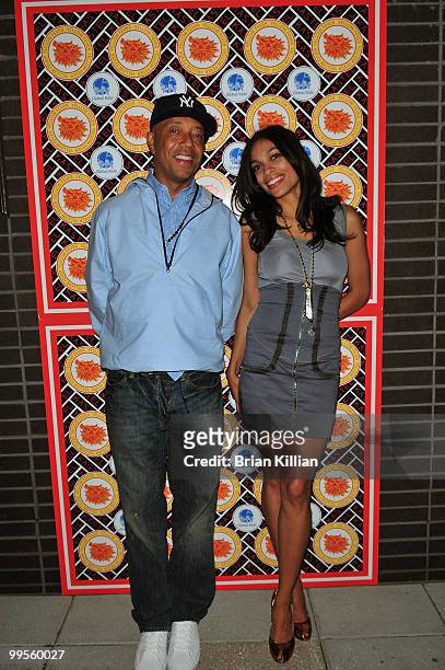 Russell Simmons and Rosario Dawson attend Rosario Dawson's birthday party at Trump SoHo on May 6, 2010 in New York City.