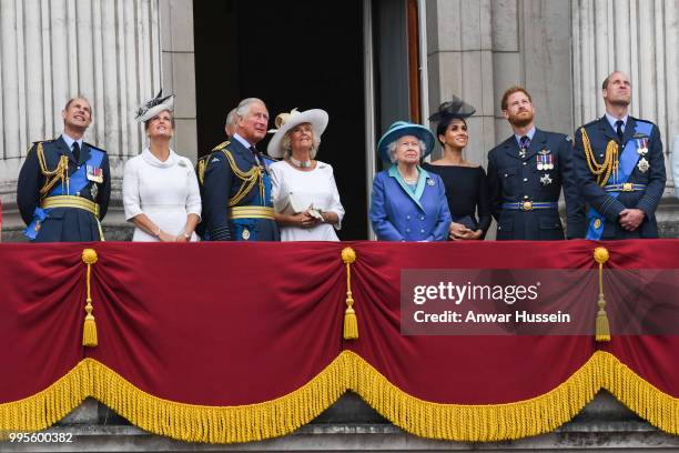 Prince Edward, Earl of Wessex, Sophie, Countess of Wessex, Prince Charles, Prince of Wales, Camilla, Duchess of Cornwall, Queen Elizabeth ll, Meghan,...