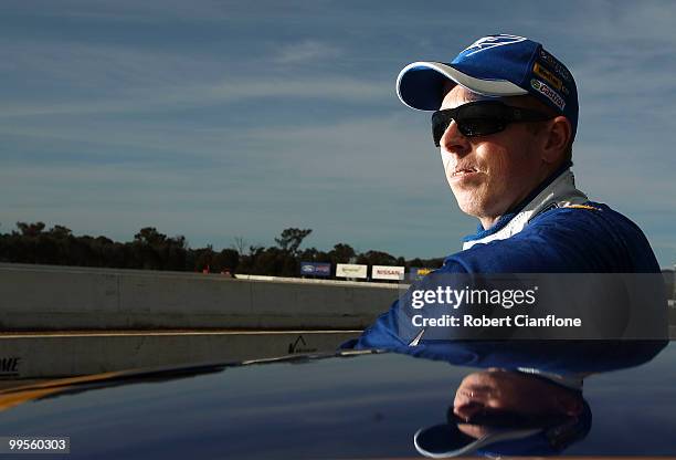 Steven Richards driver of the Ford Performance Racing Ford looks on during qualifying for race 11 for round six of the V8 Supercar Championship...