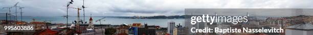 lisbonne vue panoramique sur le port - lisbonne 個照片及圖片檔