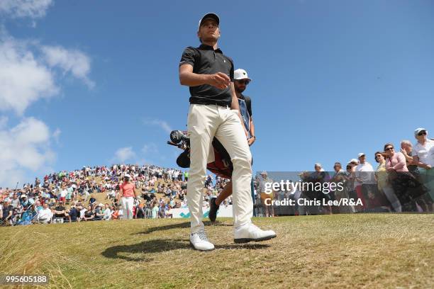 Joakim Lagergren of Sweden in action during the The Open Qualifying Series - Dubai Duty Free Irish Open at Ballyliffin Golf Club on July 8, 2018 in...