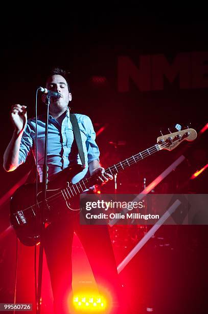 Rick Boardman of Delphic performs on The NME stage at The Corn Exchange during day two of The Great Escape Festival on May 14, 2010 in Brighton,...