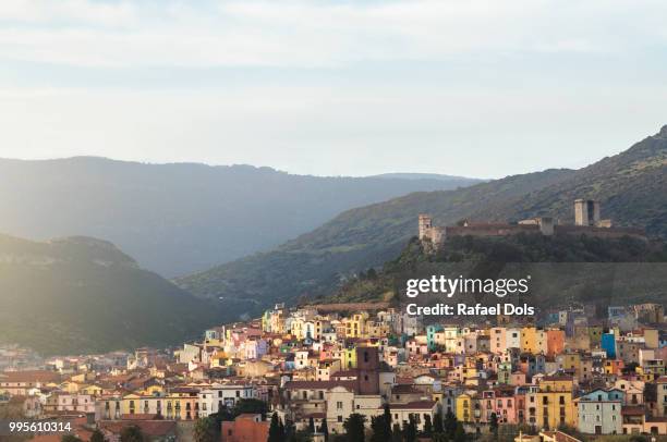 bosa, oristano, sardinia, italy - oristano stockfoto's en -beelden