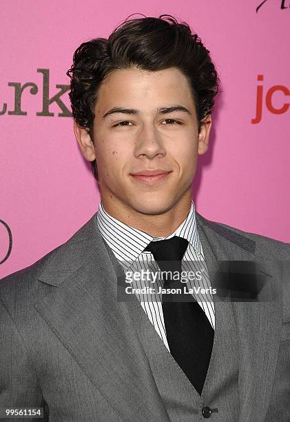Nick Jonas of the Jonas Brothers attends the 12th annual Young Hollywood Awards at The Wilshire Ebell Theatre on May 13, 2010 in Los Angeles,...