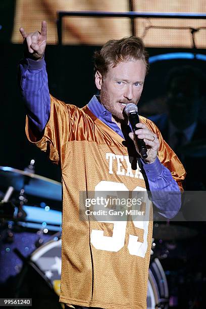 Comedian Conan O'Brien brings his "Legally Prohibited From Being Funny On TV" Comedy Tour to the Austin Music Hall on May 14, 2010 in Austin, Texas.