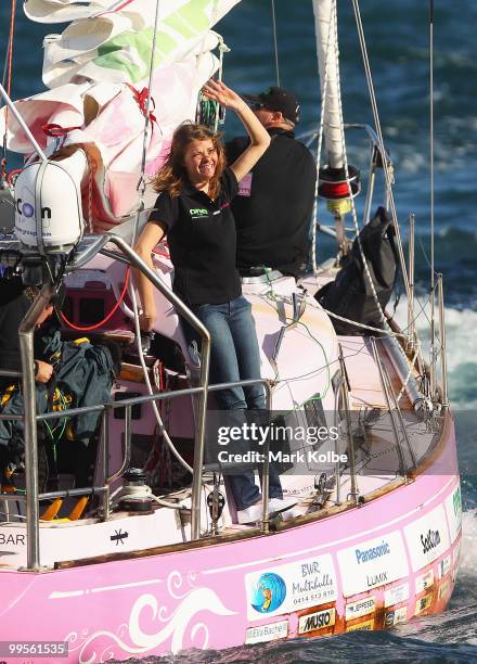 Teen sailor Jessica Watson arrives back home in Sydney following her world record attempt to become the youngest person to sail solo, non-stop and...