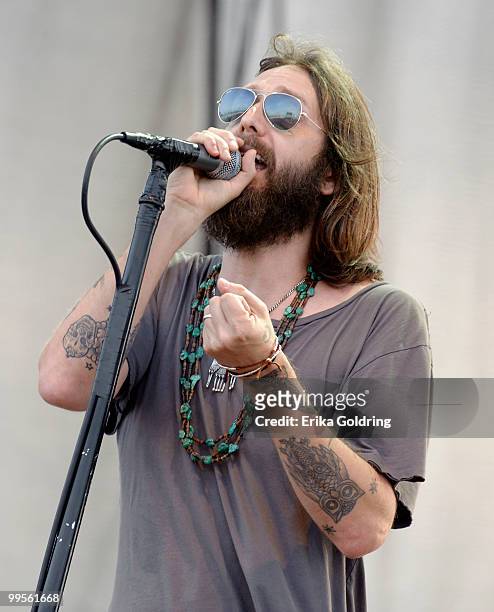 Chris Robinson of The Black Crowes performs at day 1 of The Hangout Beach Music and Arts Festival on May 14, 2010 in Gulf Shores, Alabama.