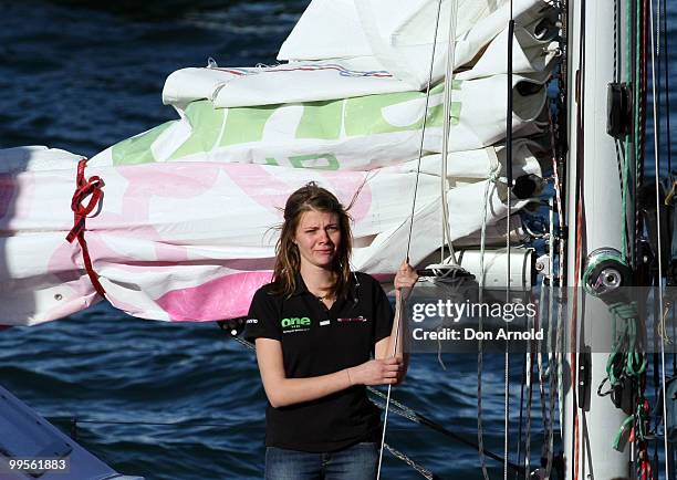 Teen sailor Jessica Watson arrives back home in Sydney following her world record attempt to become the youngest person to sail solo, non-stop and...