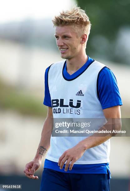 Daniel Wass of Valencia CF during training session at Paterna Training Centre on July 10, 2018 in Valencia, Spain.