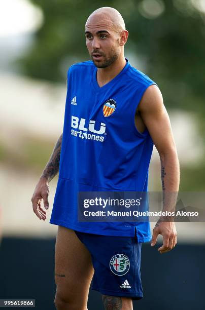 Simone Zaza of Valencia CF during training session at Paterna Training Centre on July 10, 2018 in Valencia, Spain.