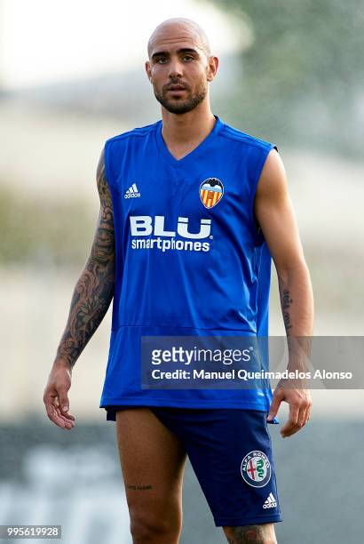 Simone Zaza of Valencia CF during training session at Paterna Training Centre on July 10, 2018 in Valencia, Spain.
