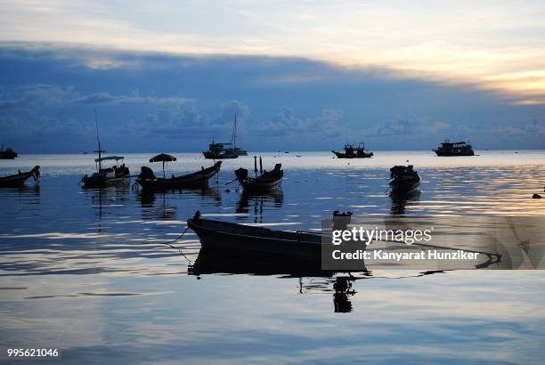 sunset at ko tao suratthani thailand - hunziker stock pictures, royalty-free photos & images