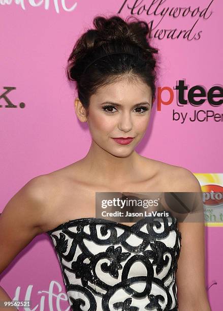 Actress Nina Dobrev attends the 12th annual Young Hollywood Awards at The Wilshire Ebell Theatre on May 13, 2010 in Los Angeles, California.