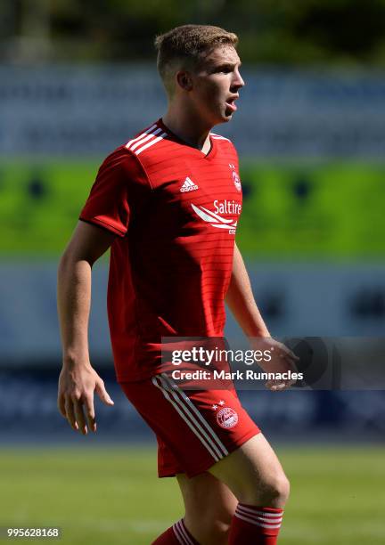 Lewis Ferguson of Aberdeen in action during the Pre-Season Friendly between St Johnstone and Aberdeen at McDiarmid Park on July 8, 2018 in Perth,...